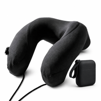 Olyi Oreiller de Voyage Gonflable 2-en-1 avec Pompe en Silicone Intégrée, Portable, en Forme de U, Réglable, Ergonomique, pour Avion, Voiture, Bureau, Vente en Gros