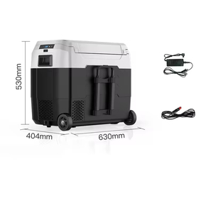 คอมเพรสเซอร์อิเล็กทรอนิกส์แบบชาร์จไฟได้พกพา12V/24V ตู้เย็นในรถยนต์พร้อมโหมดตู้แช่แข็งความจุ40L-50L ทำจากอลูมิเนียม - Product Image 6