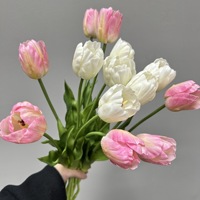 Bouquet de tulipes artificielles au toucher réel, imprimé en 3D, décoration d'intérieur, arrangement en vase, centre de table de mariage