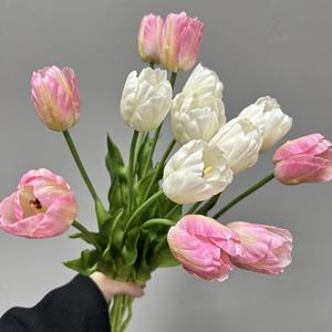 Ramo <span class=keywords><strong>de</strong></span> Tulipanes Artificiales Real Touch, Impresos en 3D, Decoración para <span class=keywords><strong>el</strong></span> Hogar, Arreglo en Jarrón, Centro <span class=keywords><strong>de</strong></span> Mesa para Bodas - Product Image 4