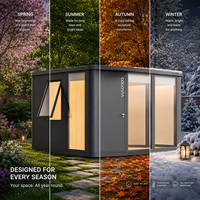 Módulo de Oficina Modular para Jardín de 114 pies cuadrados, Cabina Prefabricada Moderna de Aluminio DIY para Dormitorio, Parque y Mercados de la UE/EE. UU.