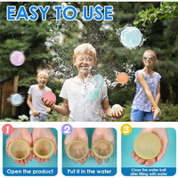 Balle d'eau en silicone lumineuse réutilisable à clipser, best-seller pour les combats aquatiques interactifs d'été en plein air