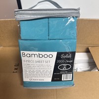 Ensemble de draps en bambou écologiques, biologiques, rafraîchissants et respirants, 6 pièces, ensemble de draps ajustés pour lit Queen