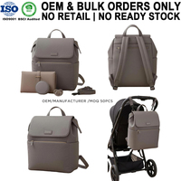 Sac à dos à langer en cuir végétalien, directement de l'usine du fabricant, avec logo personnalisé, pour papa, maman, unisexe, jumeaux