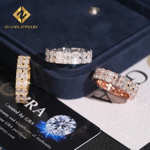 Hot Sale <b>Emerald</b> Cuts VVS1 Moissanite <b>Ring</b> Jewelry Gift 925 Sterling Silver Moissanite <b>Ring</b> with GRA Past Diamond Test in Stock - Product Image 4