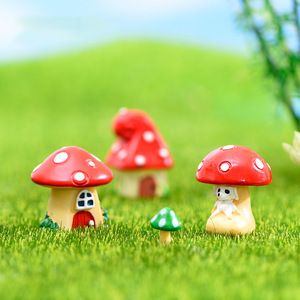 Adornos Creativos de Dibujos Animados en Miniatura, Casitas de Muñecas con Forma de Hongo, Mini Manualidades de Resina para Decoración de Jardín, Hogar, Bonsái, Regalo para Niños - Product Image 2