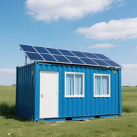 Contenedor prefabricado comercial móvil de 20 pies y 40 pies, sistema de energía solar extensible para oficina y hogar, contenedor de almacenamiento de paquete plano