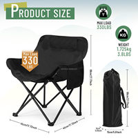 Chaise de plage pliable en métal portable à ouverture rapide avec dossier pour activités de plein air, pêche, camping, pique-niques, randonnées, ateliers, parcs