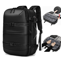 Sac à dos de voyage étanche à compression sous vide, extensible, avec port USB, compartiment pour ordinateur portable de 16 pouces, grande capacité, pour affaires et randonnée