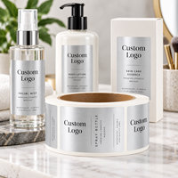 Étiquettes cosmétiques personnalisées imperméables, impression d'autocollants adhésifs pour l'emballage de lotion pour la peau, de parfum et de sérum