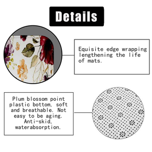 NOVISON Rideaux de Douche Imprimés Numériquement Motif Floral 100% Polyester Style Américain Imperméables Personnalisables - Product Image 6