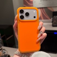 Casing HP Jello Sanding untuk iPhone 18 17 16 15 14 13 Pro Max Mewah Warna Krim Anti Benturan Keras Warna Macaron Matte