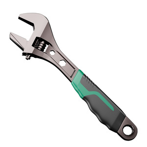 Industrial Grade Adjustable Wrench 0-36mm Alloy Steel Serrated Jaw Metric Single End - Product Image 5