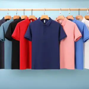 Hochwertiges klassisches Hemd Halskragen Weiß Stickerei Polo Shirts Baumwolle Für Männer Polos hirt