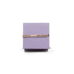 Elegante Caja Rectangular Morada para Anillos con Tapa, Estilo Liso Impreso, para Empaque y Exhibición de Joyería - Product Image 1