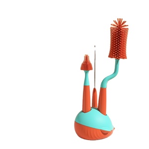 Vente en gros de brosse pour biberon en silicone sans BPA, facile à utiliser et durable, essentiel pour les parents, nettoyant les biberons - Product Image 2