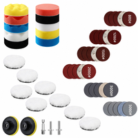 Ensemble de polissage abrasif de 53 pièces, papier abrasif de qualité abrasif de 3 pouces (75 mm), 800-5000 grains # 5 pièces chacune pour le detailing automobile, le cirage et le ponçage