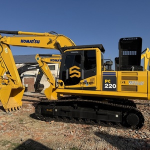 Équipement de terrassement durable le plus vendu : Excavatrice hydraulique sur chenilles Komatsu PC220 d'occasion de 22 tonnes - Product Image 2