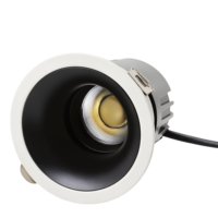 Spot encastré LED SMD sans cadre anti-éblouissement, angle de faisceau 15, 24, 36° en option, Ra90, en aluminium, pour plafond intérieur