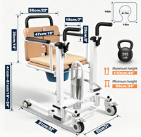 Chaise élévatrice hydraulique pour personnes âgées, avec fonction de transfert, de toilette et de douche, équipement de sécurité pour salle de bain en alliage d'aluminium, matériel de soins de santé