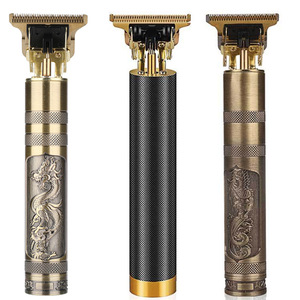 Cortadora de Pelo Retro T9, Cuchilla de Acero Inoxidable, Longitud Ajustable, Inalámbrica, Recortadora de Pelo Eléctrica, Cuerpo de Aleación de Aluminio, USB - Product Image 1