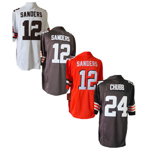 Nieuwe gestikte American Football shirts groothandel goedkoop 4 Watson 12 Shedeur Sanders 95 Garrett 24 Chubb geborduurde sport shirts - Product Image 3