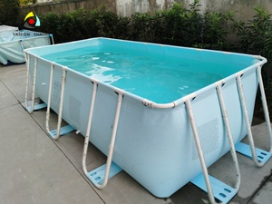 <span class=keywords><strong>Piscina</strong></span> Familiar Desmontable <span class=keywords><strong>Rectangular</strong></span> con Marco de PVC de Fácil Montaje 300x200x75cm Duradera para Nado de Adultos - Product Image 4