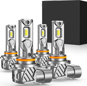 Ampoules de phare de voiture d'usine, combo haute puissance 6500K blanc froid, 9005 9006, ampoules antibrouillard IP68, Plug and Play, lot de 4 halogènes - Product Image 1