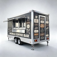 Remorque de café mobile commerciale sur mesure, entièrement équipée pour les activités de rue et les événements en plein air