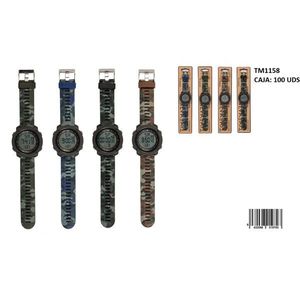 Timemark <b>Square</b> Classic Digital Watch Gold Metal Band 30M Water Resistant Men's Chronograph - Product Image 4