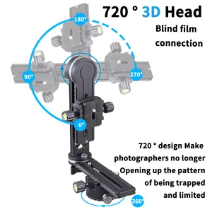 铝合金迷你三脚架球头便携式720度全景云台长焦镜头DSLR相机