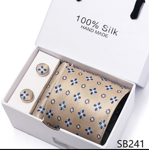 5 pezzi in poliestere stampato Tie Set Business formale scatola regalo da uomo <span class=keywords><strong>per</strong></span> la festa del papà - Product Image 4