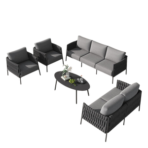 Set Tavolo e Sedie da Esterno, Sedie da Giardino e Caffè, Divano Impermeabile e Resistente al Sole per Villa e Spazi Aperti - Product Image 6