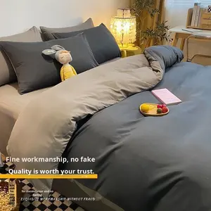 <span class=keywords><strong>Copripiumino</strong></span> trapunta in poliestere puro lavato <span class=keywords><strong>singolo</strong></span> doppio per studenti uomini casa bambini inverno dormitorio lenzuolo letto cucito a mano - Product Image 6