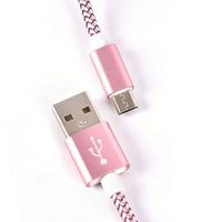 Cable Micro USB con Trenzado de Nailon, Cable de Carga Rápida y Transferencia de Datos para Samsung