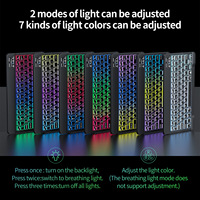 2023 keyboard dan mouse Bluetooth lampu latar baru, cocok untuk ipad tablet keyboard tujuh warna mengeluarkan cahaya keyboard Bluetooth