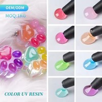 Vente chaude DIY Couleur Résine UV Résine Époxy Liquide 12 Couleurs Résine À Durcissement Rapide Colle UV Adhésif pour Faire De L'artisanat