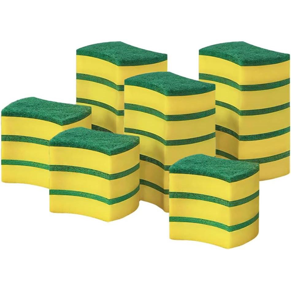 Esponja para lavar platos con forma de cintura de 10*8*3cm. Embalaje a granel.