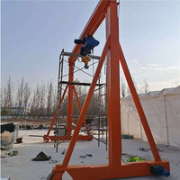 Mini-grue portique mobile, petite grue portique mobile avec palan électrique pour atelier