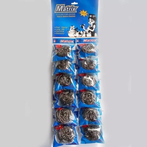 <span class=keywords><strong>Matrix</strong></span> 12 unidades Esponja Estropajo Acero Inoxidable Inoxiable Esponja - Product Image 2