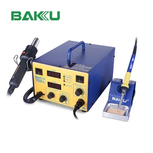 BAKU BK-702L 2 In 1 Display Digital BGA Profesional Stasiun Solder SMD dengan Pistol Udara Panas