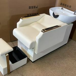 Hot Sale Customizable Color Hair Wash Salon Furniture Custom Furniture Shampoo Bed Washing Shampoo <b>Chair</b> With Bowl for Salon - Product Image 2