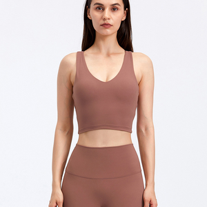 Nueva llegada colorido cuello en V alto impacto Yoga Tops deporte Yoga sujetador - Product Image 5