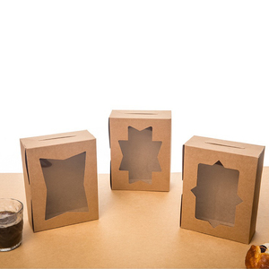 Custom Logo Gedrukt Wit Kartonnen Kraftpapier Verjaardagscadeau Gebak Doos Met Doorzichtig Venster - Product Image 4