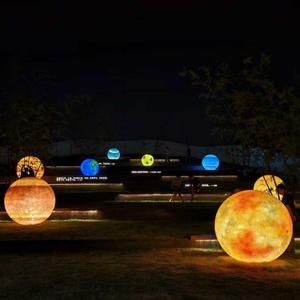 Escultura de Fibra de Vidrio con Luz LED de Simulación de Ocho Planetas Principales, Luces Decorativas para Exteriores, Jardín, Centro Comercial, Tienda - Product Image 5