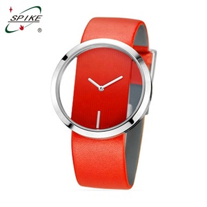 Cinturino in pelle <span class=keywords><strong>orologio</strong></span> da donna al quarzo cassa trasparente <span class=keywords><strong>orologio</strong></span> in pelle cinturino intero - Product Image 2