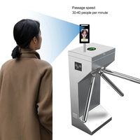 Barrière tourniquet à trois bras entièrement automatique à haute sécurité SWS pour contrôle d'accès et vérification de sécurité