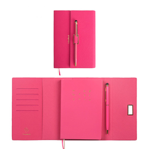2024 Custom Logo A5 Pink Custom Printing Notebook Agenda <b>Journal</b> Daily <b>Planner</b> Set with Box Set - Product Image 3