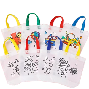 Cartoon Printed PP Nonwoven Reusable Shopping Bags With Colorful Handles For Kids And Everyday Use Vietnam Direct Factory - Product Image 1