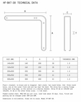 Supports muraux pour téléviseur en métal robuste HIFINE, en acier, revêtement poudré, 5 tailles, 140x200-300x400mm
